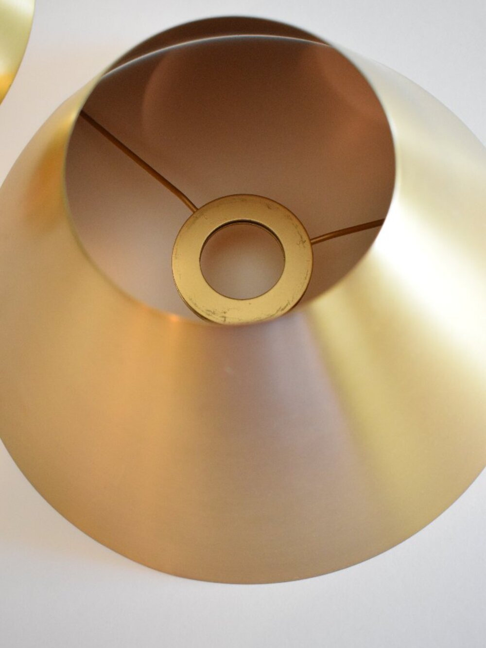Modern Brushed Gold Metal Lamp Shade 10" Contemporary Pendant Light Replacement